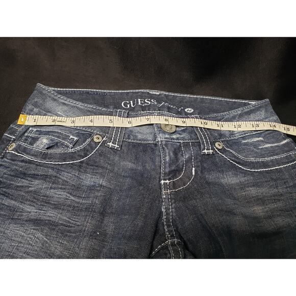 GUESS Los Angeles Daredevil Skinny Leg Stretch Distressed Blue Jeans - Picture 7 of 9